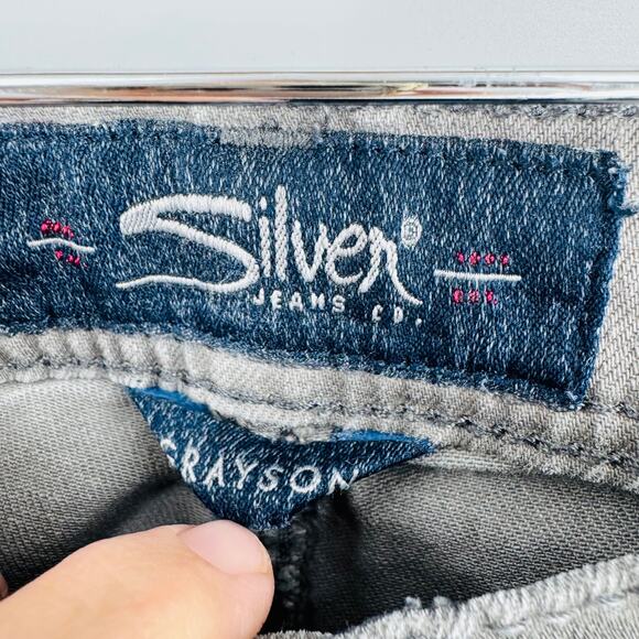 Silver Jeans Co. Grayson Men’s 34x30 Relaxed Fit Straight Leg Gray Denim Jeans - Picture 8 of 10